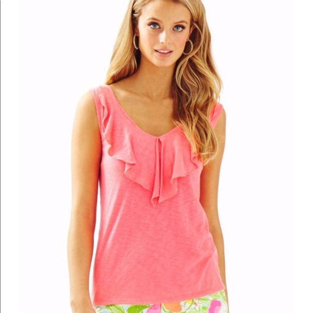 Lilly Pulitzer ruffle tank